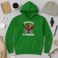 Black History Education Is Freedom Books Black History Hoodie thumb 3