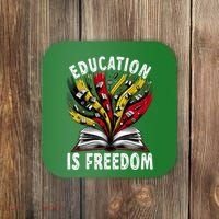 Black History Education Is Freedom Books Black History Coaster thumb 0