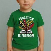 Black History Education Is Freedom Books Black History Toddler T-Shirt thumb 2