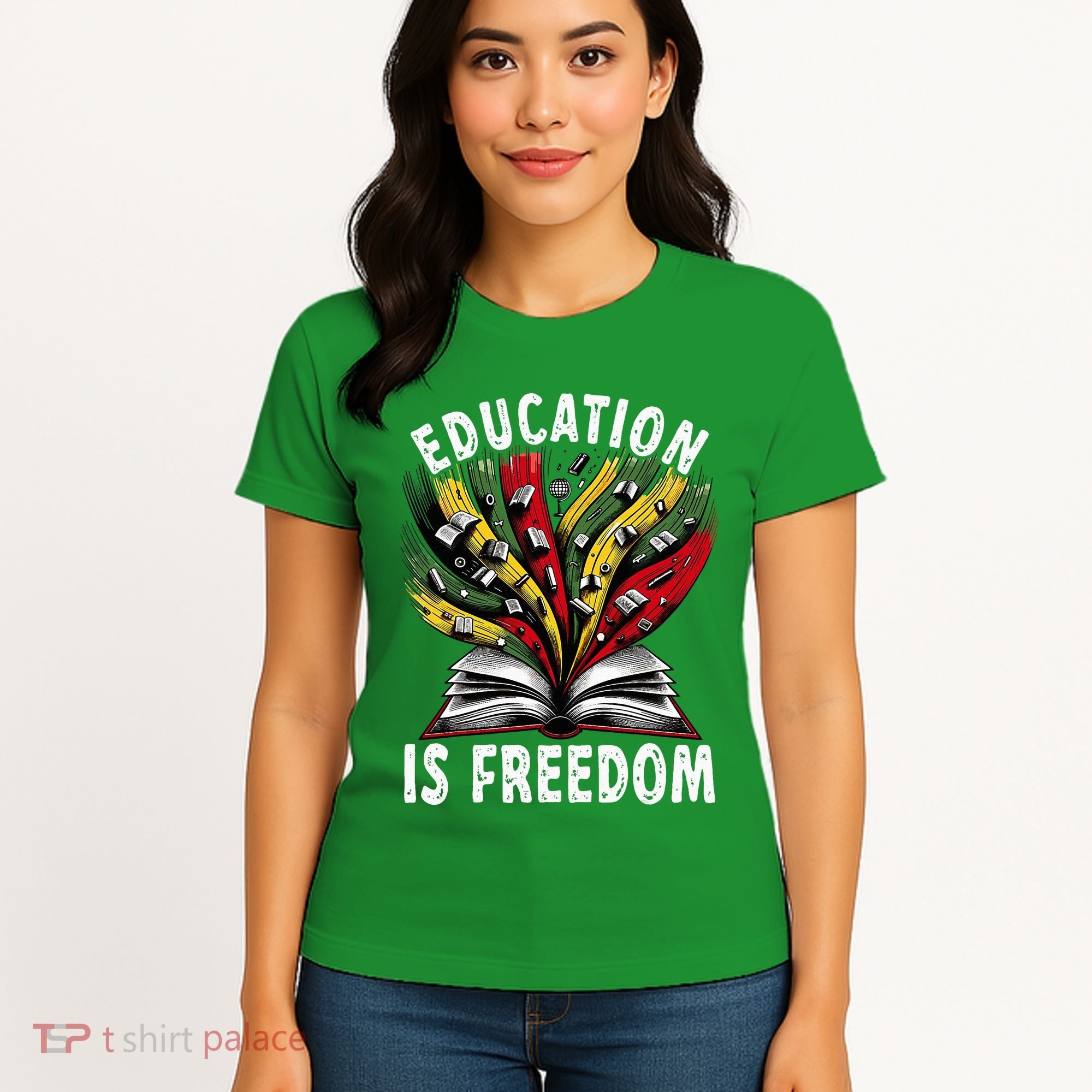 Black History Education Is Freedom Books Black History Women's T-Shirt