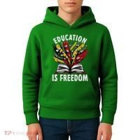 Black History Education Is Freedom Books Black History Kids Hoodie thumb 4
