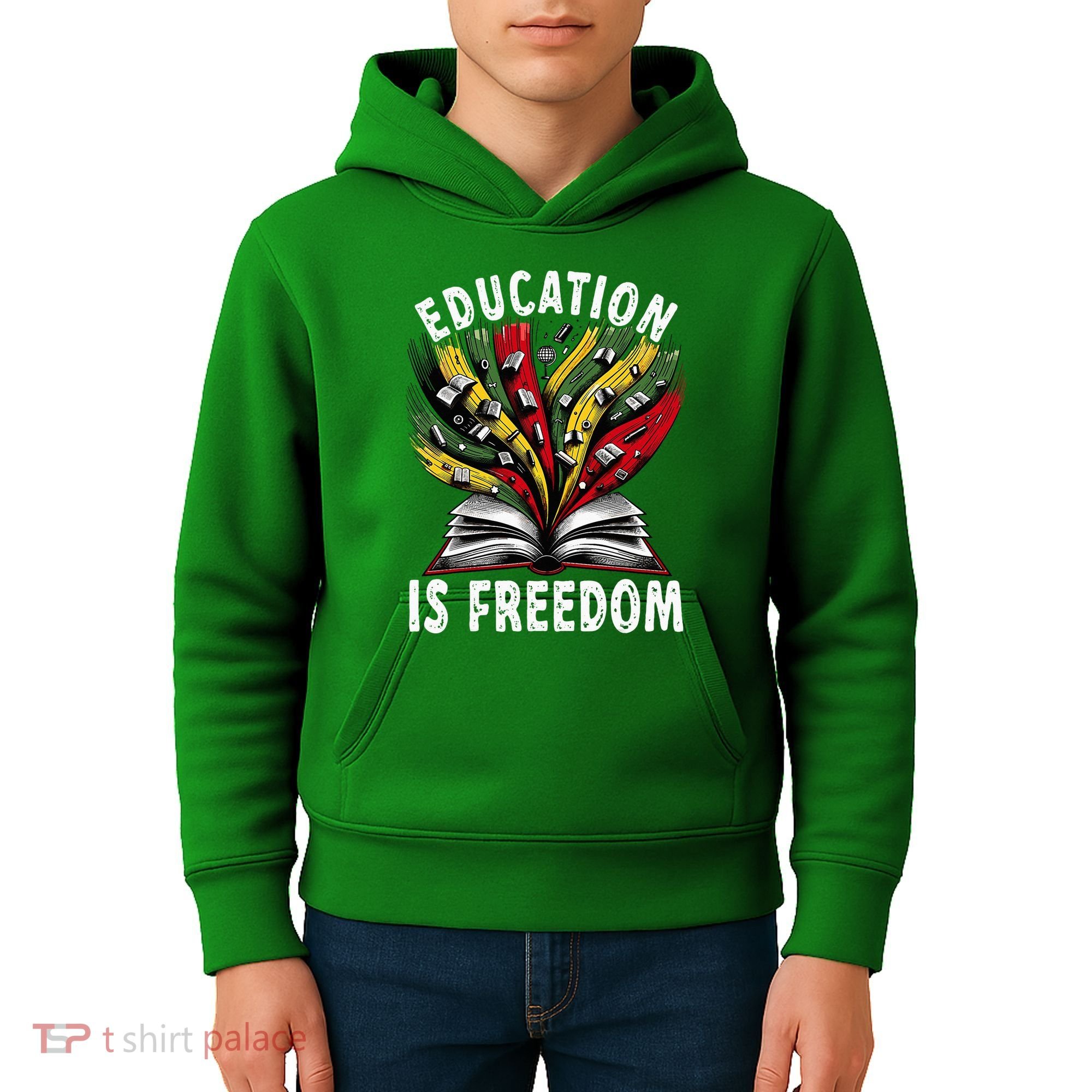 Black History Education Is Freedom Books Black History Kids Hoodie