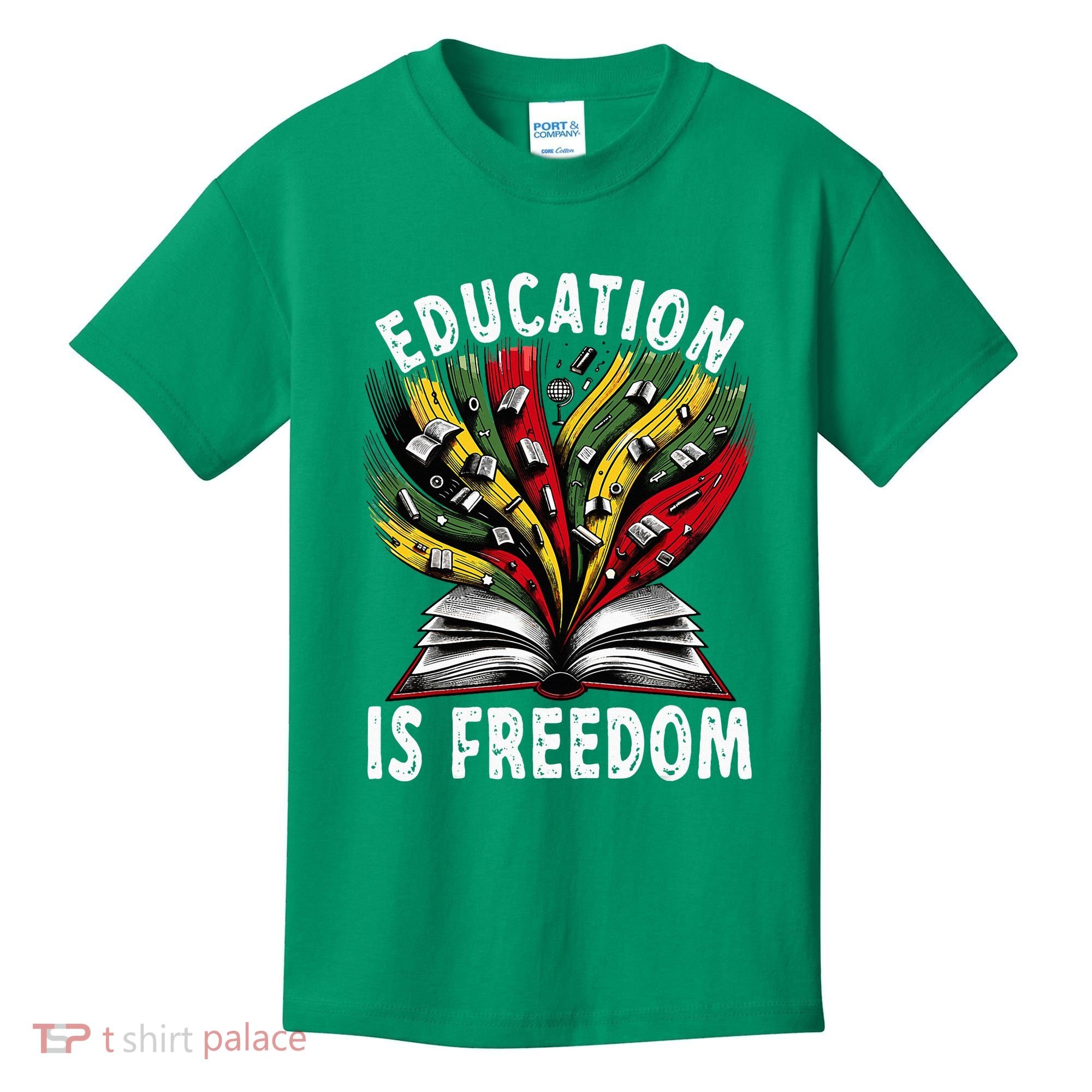 Black History Education Is Freedom Books Black History Kids T-Shirt