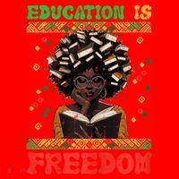 Black History Education Freedom Afro Teacher Female Santa Hat thumb 1