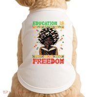 Black History Education Freedom Afro Teacher Female Doggie Tank thumb 0