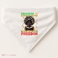 Black History Education Freedom Afro Teacher Female USA-Made Doggie Bandana thumb 0
