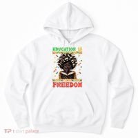 Black History Education Freedom Afro Teacher Female Hoodie thumb 0