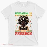 Black History Education Freedom Afro Teacher Female T-Shirt thumb 0