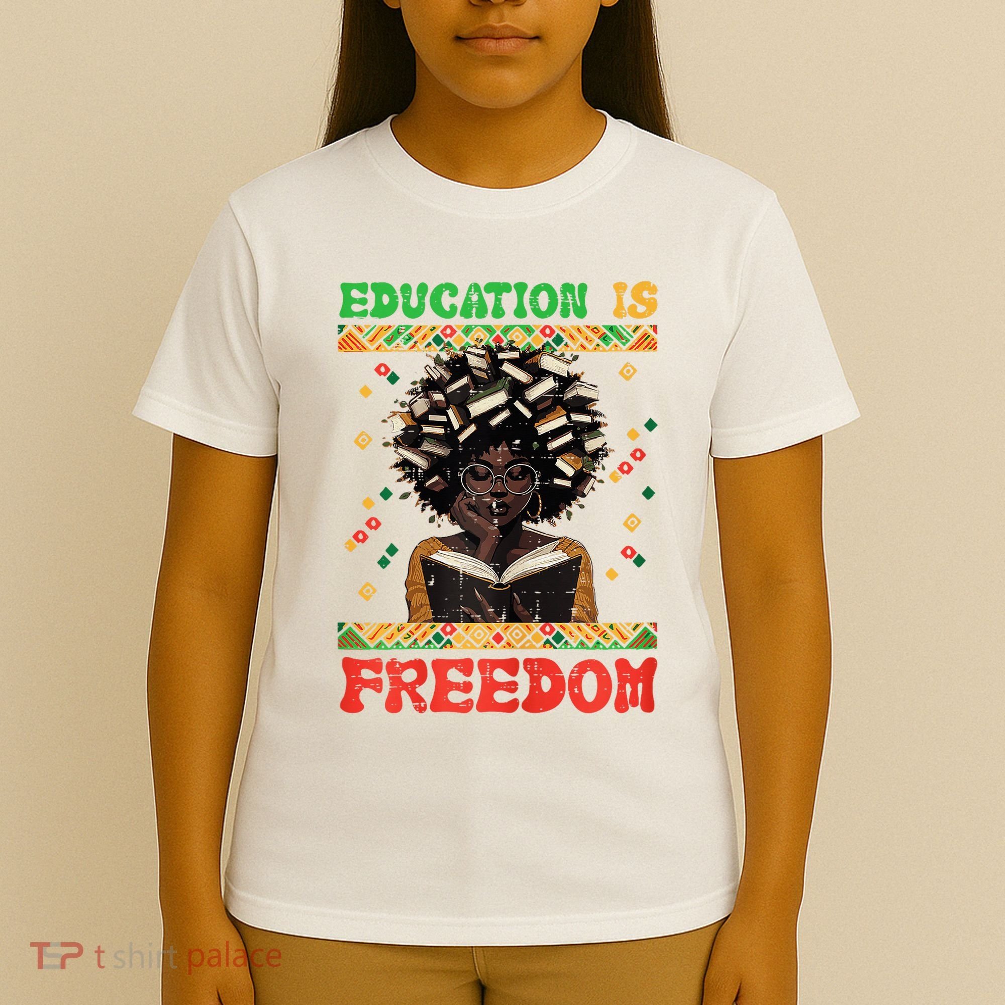 Black History Education Freedom Afro Teacher Female T-Shirt