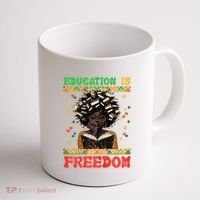 Black History Education Freedom Afro Teacher Female Coffee Mug thumb 1