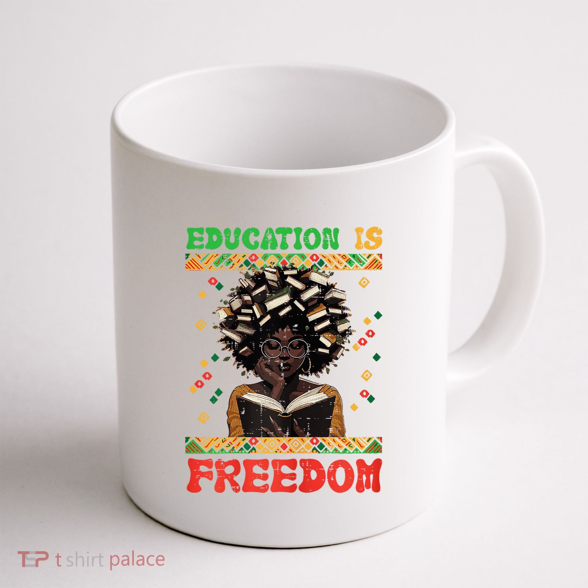 Black History Education Freedom Afro Teacher Female Coffee Mug