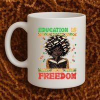Black History Education Freedom Afro Teacher Female Coffee Mug thumb 2