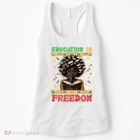 Black History Education Freedom Afro Teacher Female Women's Tank Top thumb 0