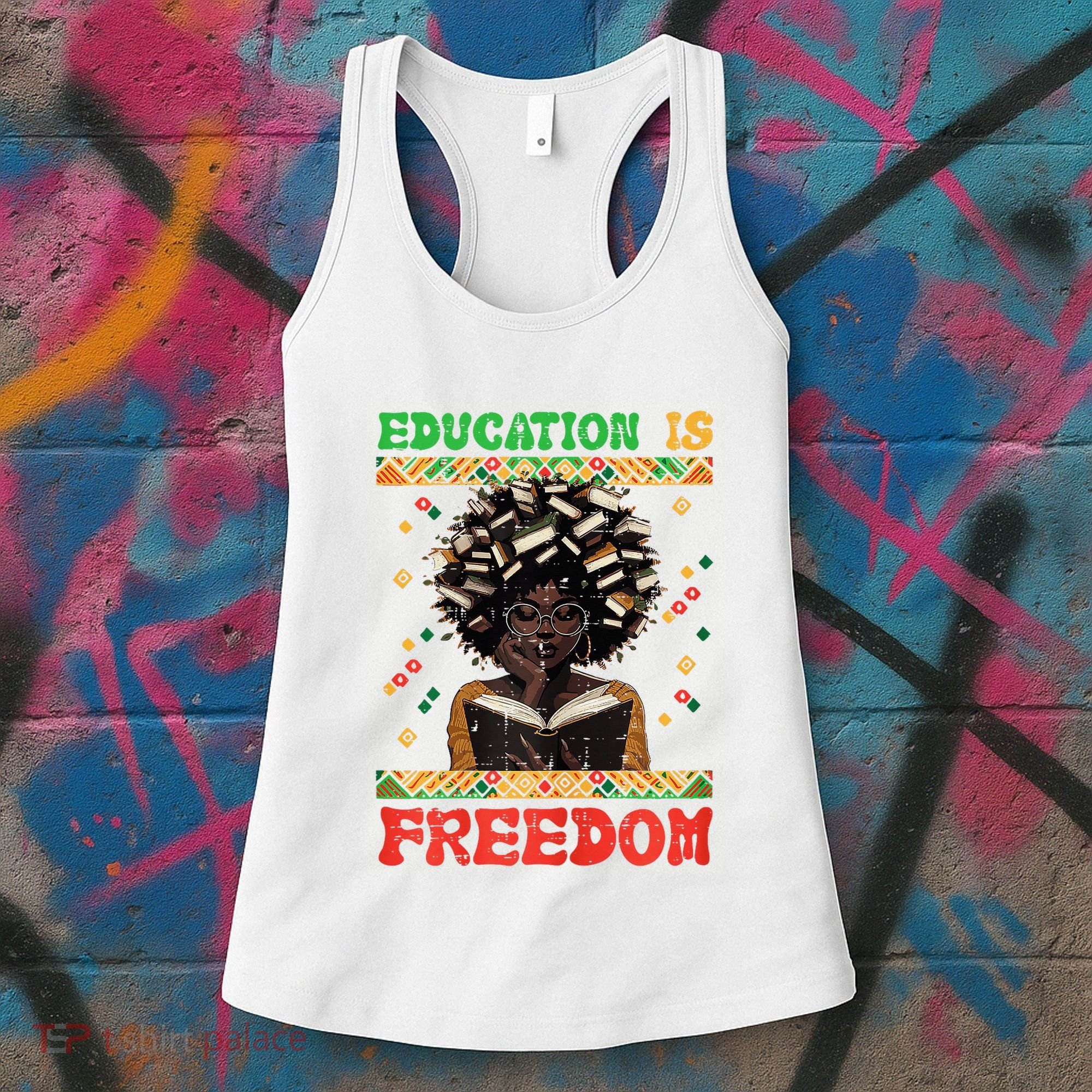 Black History Education Freedom Afro Teacher Female Women's Tank Top