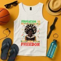 Black History Education Freedom Afro Teacher Female Tank Top thumb 4