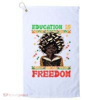 Black History Education Freedom Afro Teacher Female Golf Towel thumb 0