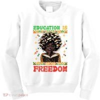 Black History Education Freedom Afro Teacher Female Kids Sweatshirt thumb 0