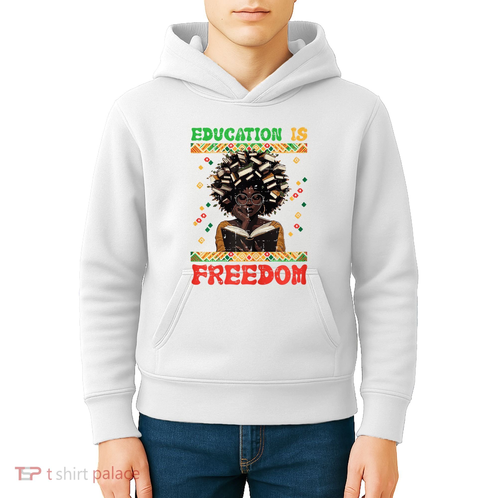 Black History Education Freedom Afro Teacher Female Kids Hoodie