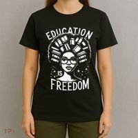 Black History Education Is Freedom Books T-Shirt thumb 4