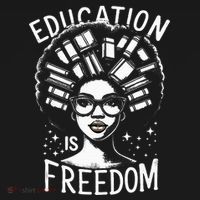 Black History Education Is Freedom Books Coaster thumb 2