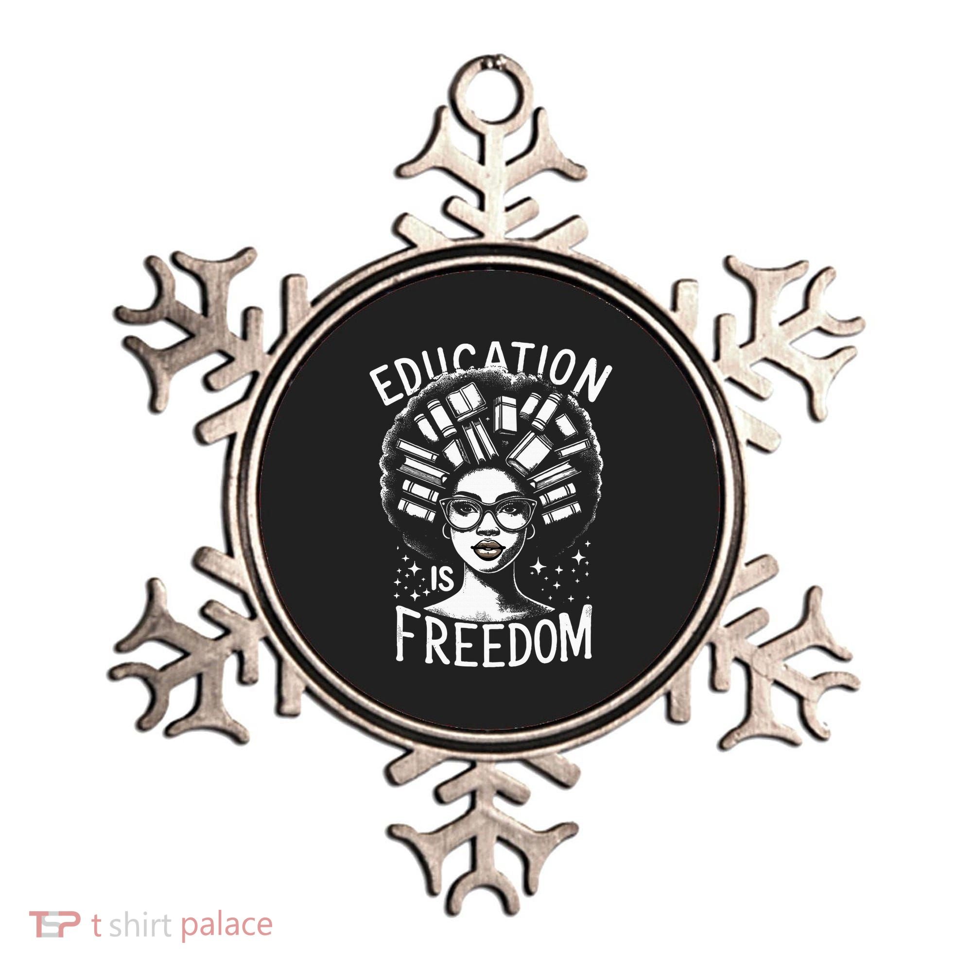 Black History Education Is Freedom Books Ornament