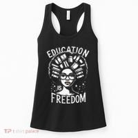 Black History Education Is Freedom Books Women's Tank Top thumb 0