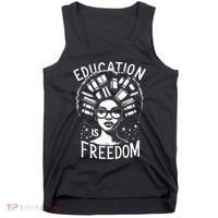 Black History Education Is Freedom Books Tank Top thumb 0