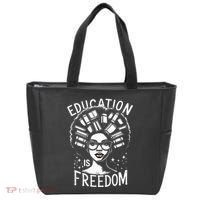 Black History Education Is Freedom Books Tote Bag thumb 0
