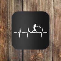 Baseball Heartbeat For Baseball Players And Fans Coaster thumb 0