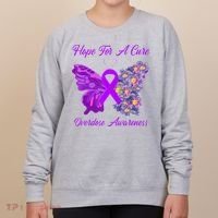Butterfly Hope For A Cure Ribbon Opioid Overdose Awareness Women's Sweatshirt thumb 0
