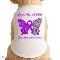 Butterfly Hope For A Cure Ribbon Opioid Overdose Awareness Doggie Tank thumb 0