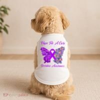 Butterfly Hope For A Cure Ribbon Opioid Overdose Awareness Doggie Tank thumb 2