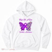 Butterfly Hope For A Cure Ribbon Opioid Overdose Awareness Hoodie thumb 0