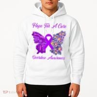 Butterfly Hope For A Cure Ribbon Opioid Overdose Awareness Hoodie thumb 2