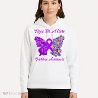 Butterfly Hope For A Cure Ribbon Opioid Overdose Awareness Hoodie thumb 5