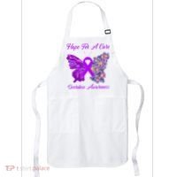 Butterfly Hope For A Cure Ribbon Opioid Overdose Awareness Apron thumb 0