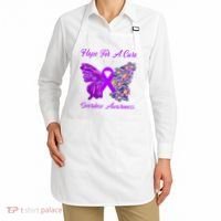 Butterfly Hope For A Cure Ribbon Opioid Overdose Awareness Apron thumb 2