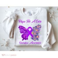 Butterfly Hope For A Cure Ribbon Opioid Overdose Awareness Sweatshirt thumb 2