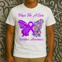 Butterfly Hope For A Cure Ribbon Opioid Overdose Awareness T-Shirt thumb 3