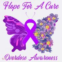Butterfly Hope For A Cure Ribbon Opioid Overdose Awareness Women's Hoodie thumb 2