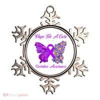 Butterfly Hope For A Cure Ribbon Opioid Overdose Awareness Ornament thumb 0