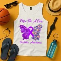 Butterfly Hope For A Cure Ribbon Opioid Overdose Awareness Tank Top thumb 4
