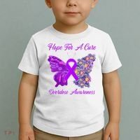 Butterfly Hope For A Cure Ribbon Opioid Overdose Awareness Toddler T-Shirt thumb 2