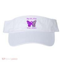 Butterfly Hope For A Cure Ribbon Opioid Overdose Awareness Visor thumb 0
