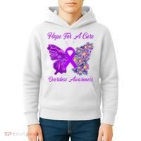 Butterfly Hope For A Cure Ribbon Opioid Overdose Awareness Kids Hoodie thumb 4
