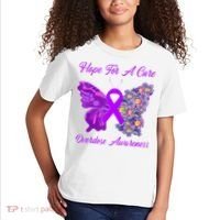 Butterfly Hope For A Cure Ribbon Opioid Overdose Awareness Kids T-Shirt thumb 2