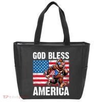 Bigfoot Holding Firework God Bless America Tote Bag thumb 0