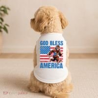 Bigfoot Holding Firework God Bless America Doggie Tank thumb 2