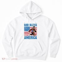 Bigfoot Holding Firework God Bless America Hoodie thumb 0