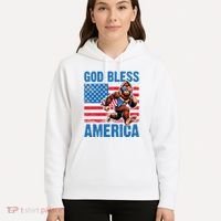 Bigfoot Holding Firework God Bless America Hoodie thumb 5